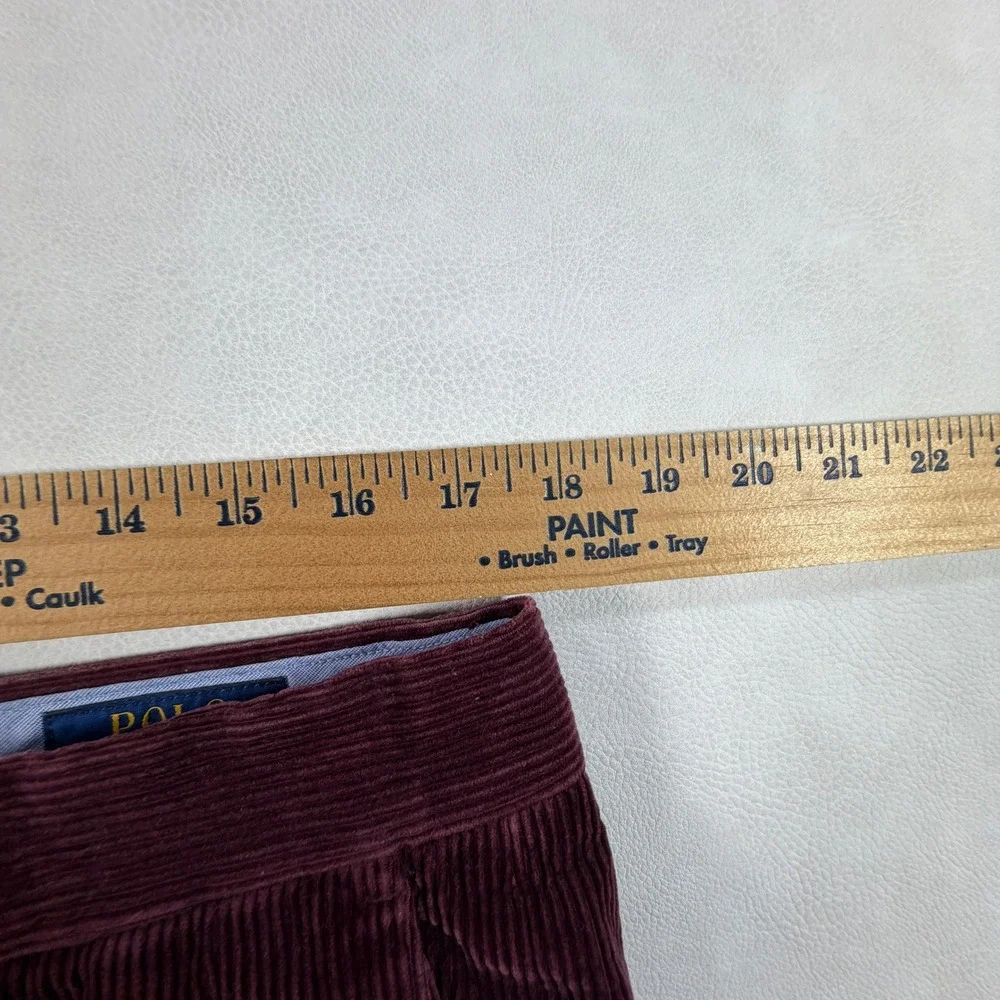 Polo Ralph Lauren Mens 35x30 Burgundy Corduroy Stretch Classic Fit Pants‎ Maroon